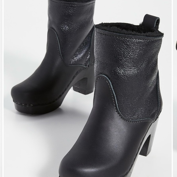 No 6 Shearling Clog Boots - Picture 4 of 4